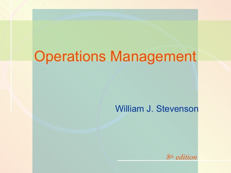 PRODUCTION OPERATIONS MANAGEMENT STEVENSON PDF